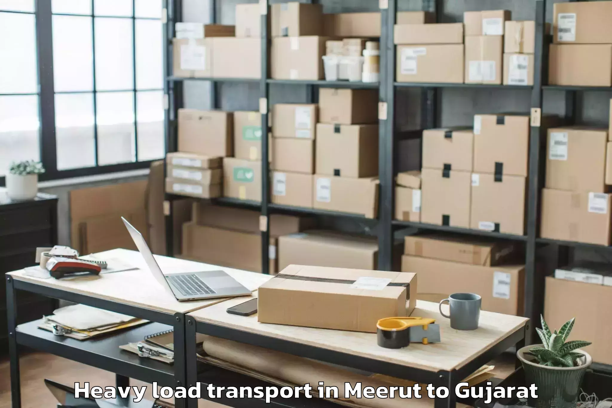 Book Meerut to Kavant Heavy Load Transport Online